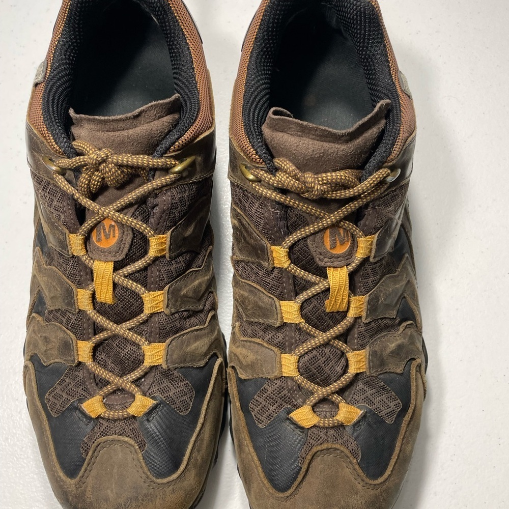 Merrell Bitter Root Men's Brown and Black Hiking Shoes Waterproof Size 12 SB-00